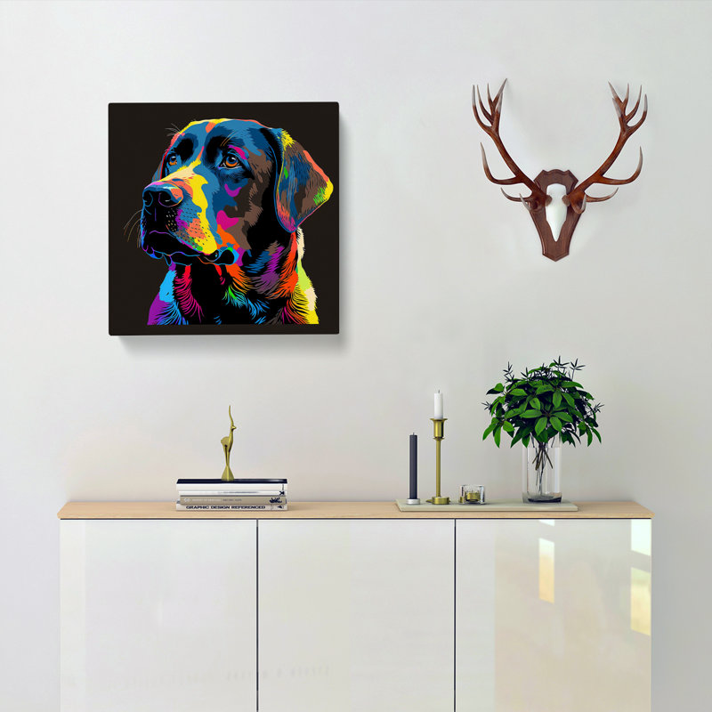 Labrador Retriever Pop Art - Wrapped Canvas, 50cm H x 50cm W x 3cm D