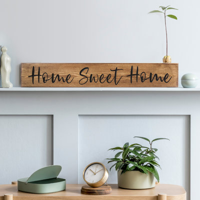 'Home Sweet Home' Pine Sign 60cm