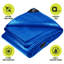 Bâche en polyéthylène robuste de 8 mil, imperméable, résistante aux rayons UV-100542066-67632974