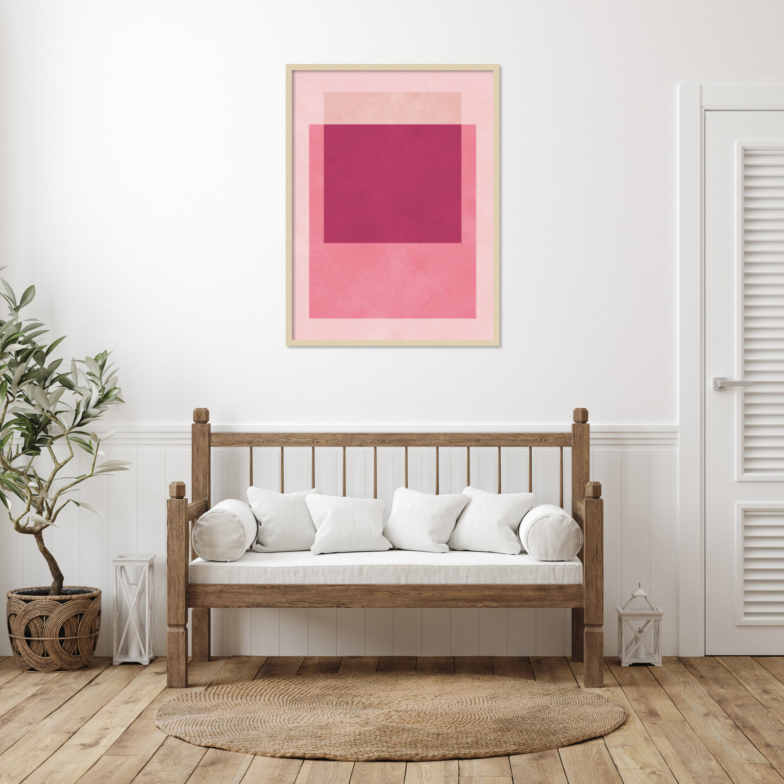 Overlapping Geometry 12 Print, 41" H x 31" W, Brown