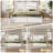Adainville 50"H Modern Queen Size Solid Wood Bed with 2 Storage Drawers, White-890702669-887246135