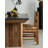 Black rectangular solid wood dining table