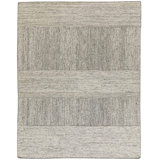 Hearthstone Wool Striped Area Rug in Gray/Ivory