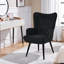 Fauteuil à oreilles rembourré en fausse fourrure avec pieds en métal Modern-1544354312