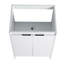 Meuble-lavabo autoportant contemporain 48 po avec lavabo en résine et portes à fermeture en douceur Corella