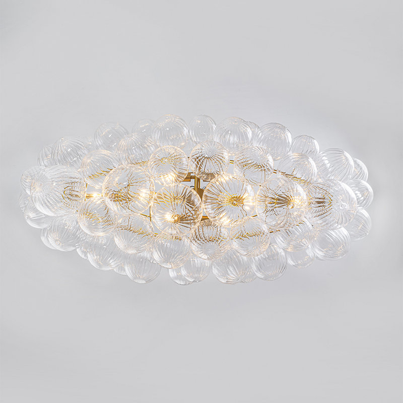 Lustre îlot en verre 6 lumières Ornate Glam