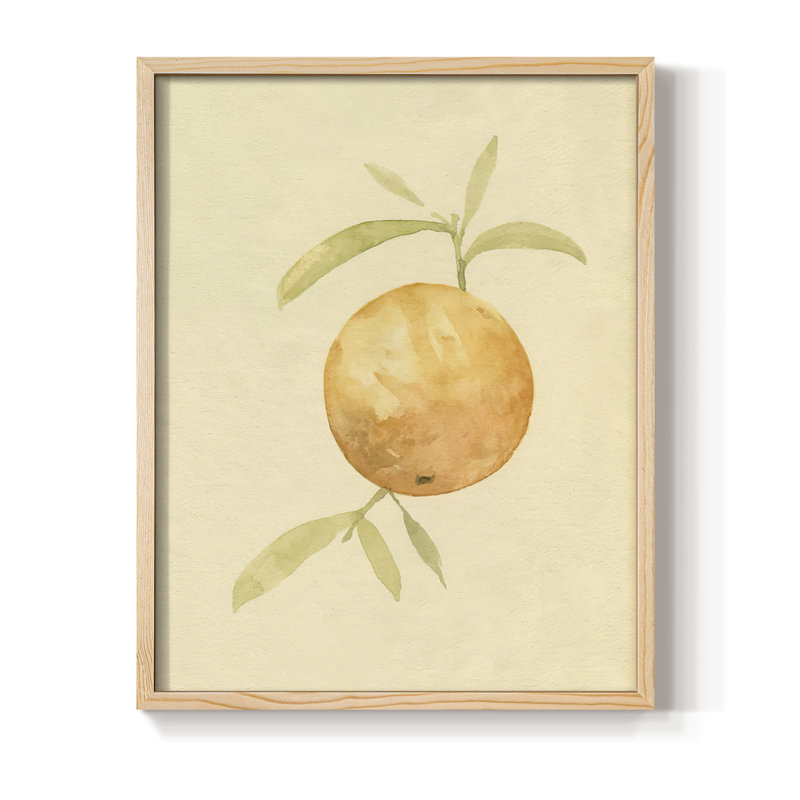 «Dappled Oranges III», reproduction encadrée - bois massif, H 21 po x l 17 po