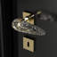 Ice Round Door Lever with Square Rosette-93536462