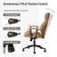 Chaise de bureau pivotante à haut dossier Oswina-208485941