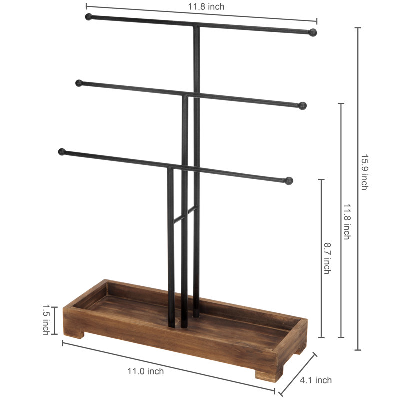 Wood Tray Jewellery Stand