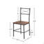 Ensemble 3 pièces de table de salle à manger pour chaise rétro
