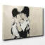 Kissing Police Policeman Graffiti - Wrapped Canvas-19090453