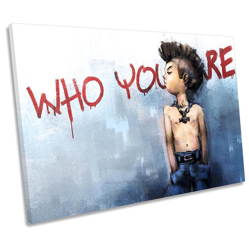 Who You Are Punk - Wrapped Canvas Print, 30.5cm H x 45.7cm W x 2cm D