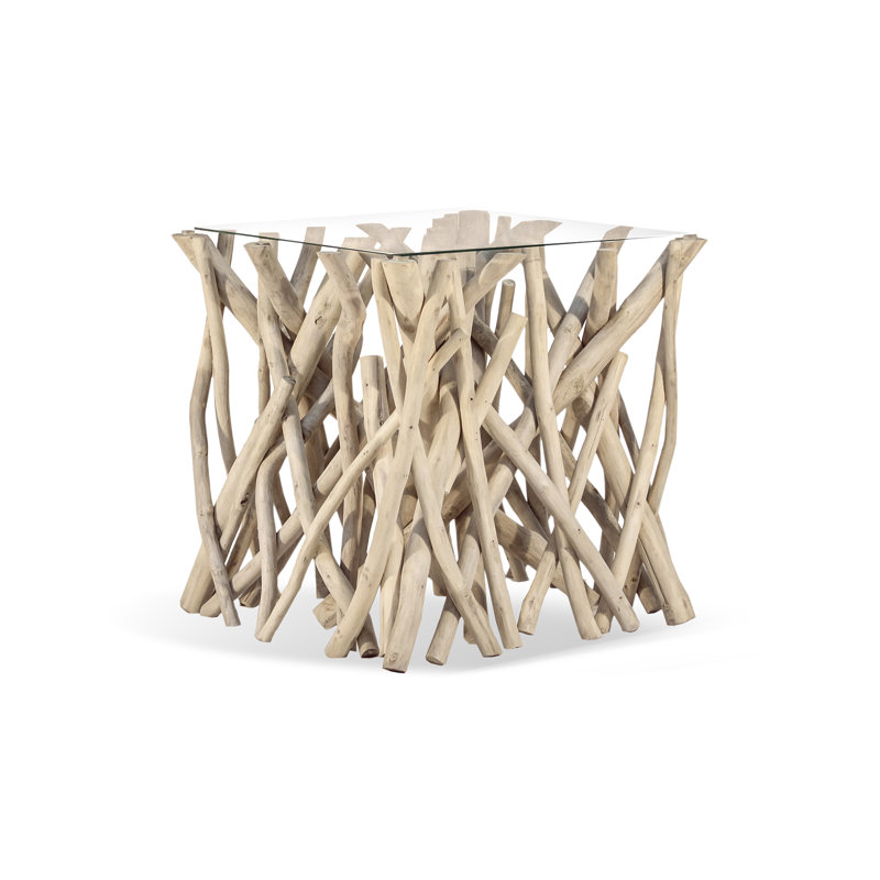 Glass Top End Table