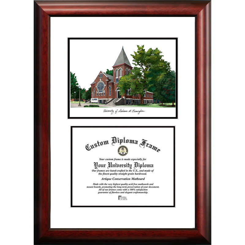 NCAA Scholar Diploma Picture Frame, Blazers de Birmingham, 17cm H x 21cm W x 2cm D