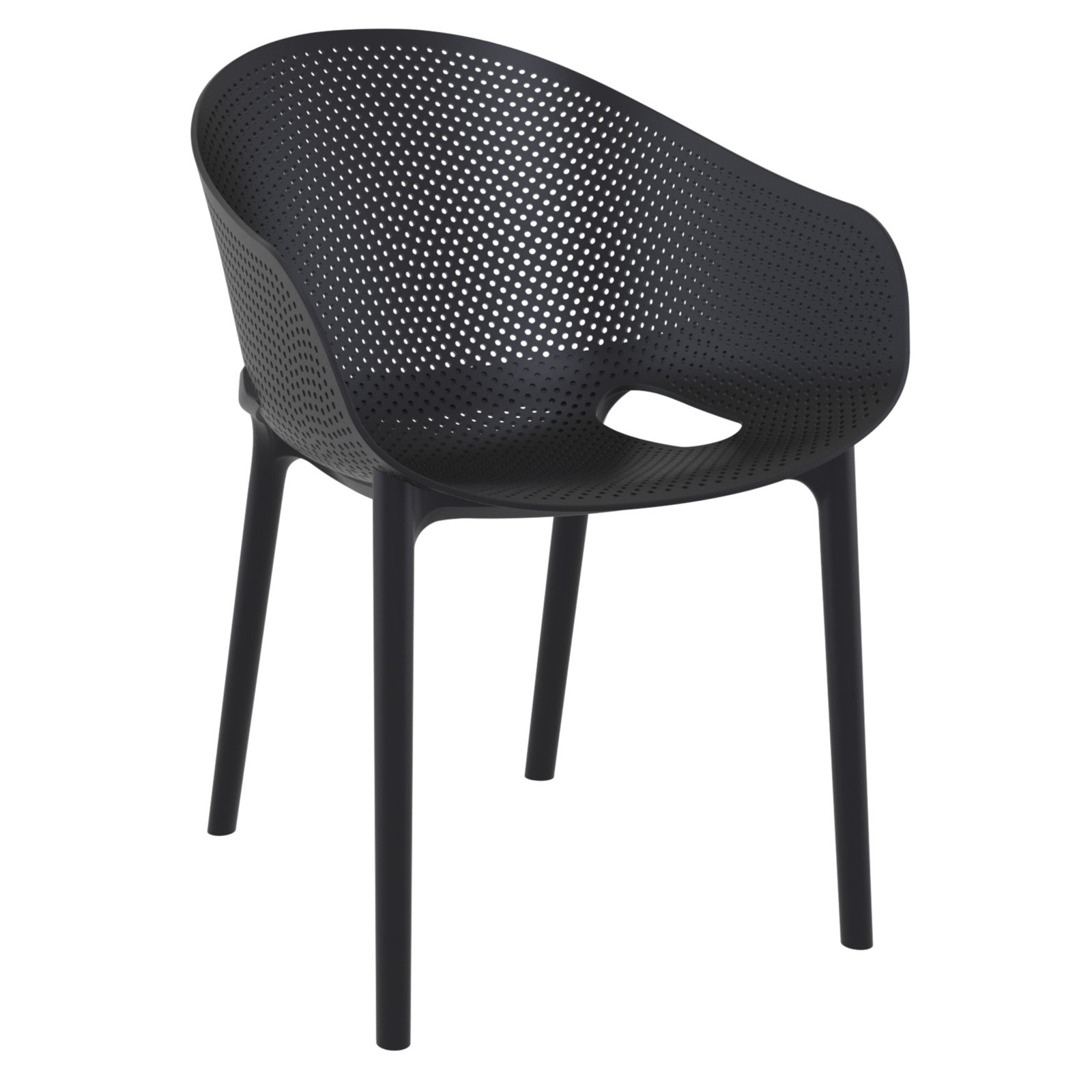 Farrah 24'' Round 2-Person Bistro Set, Black