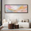 Doux pastel abstrait paysage coulant rêve moderne décoration murale pour le salon chambre à coucher encadrée toile chambre principale, reproduction d'art-126348465-126348468
