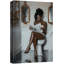 Élégance «Femme glamour lisant un journal, œuvre d'art chic, salle de bain / meuble-lavabo / salle d'eau, peintures murales, impression sur toile numérique encadrée»-112455133-112455132-112455131