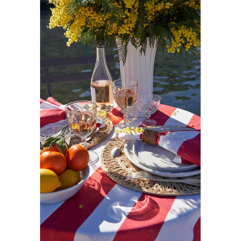 Brezhane St. Tropez Napkins - Stripes - 19" x 19", Red