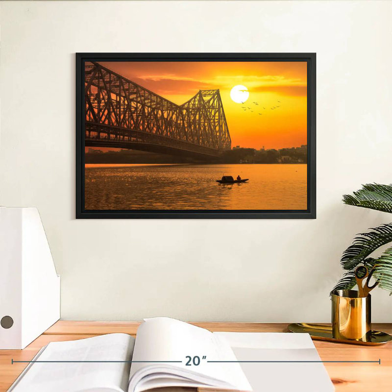 Pont Howrah, Cadre flottant noir, 13 po x 9 po