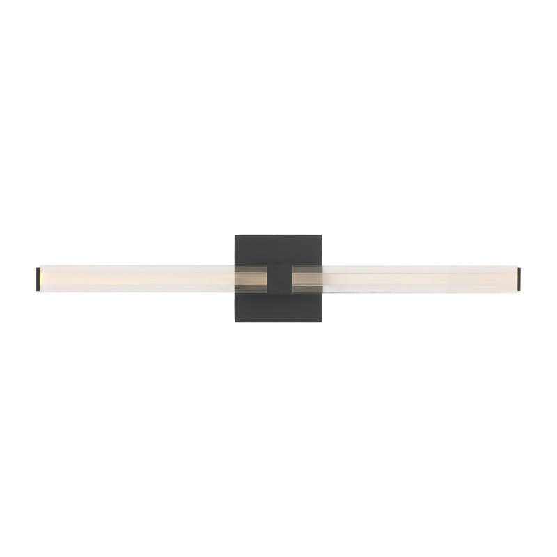 Reiya Square 1 - Light LED Vanity Light, 4.5" H x 24" W x 2.8" D, Nightshade Black