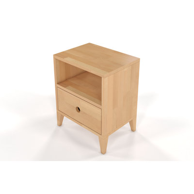 Deschamp 40cm W Solid Wood Bedside Table