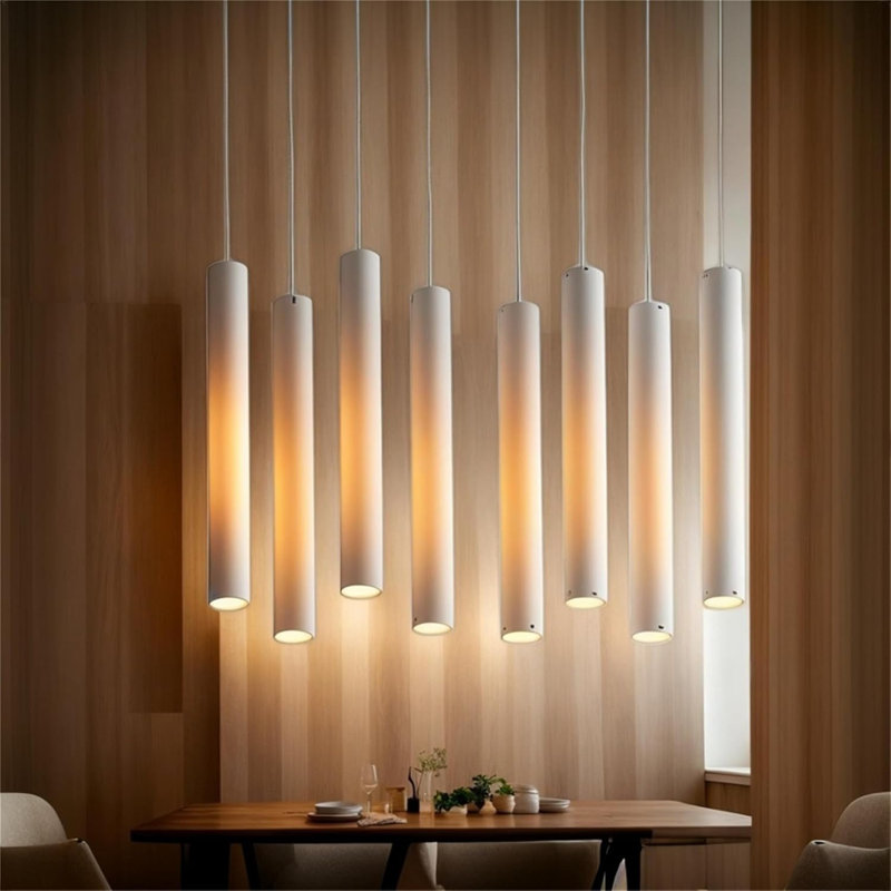 12W Dia 5CM * L30CM 3000k Tube Luminaires suspendus modernes Spot pour îlot à manger Salon Bar Comptoir Boutique Plafonnier Lampe