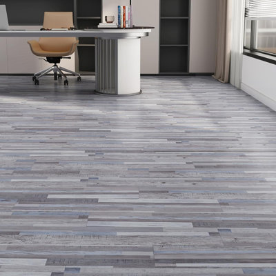 Planches de vinyle auto-adhésives 6 po x 36 po - Revêtement de sol imperméable aspect bois pour espaces intérieurs à circulation élevée