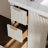 Haun 36'' Solid Wood Single Bathroom Vanity with 1.5'' Carrara Marble Top, Right Offset, Rectangular Sink-1051337346-1051337357-1051337358
