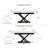 Modern Rectangular Dining Table with Sintered Stone Top and White Marble Finish, Seats 6