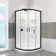38.5'' W 74'' H Framed Round Reversible Shower Enclosure