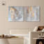 Rustic Gold Expose© Duo Canvas Print Gold Boho Wall Art Set by Art Remedy, Black Frame, 12 x 12-1427601900-1427601903
