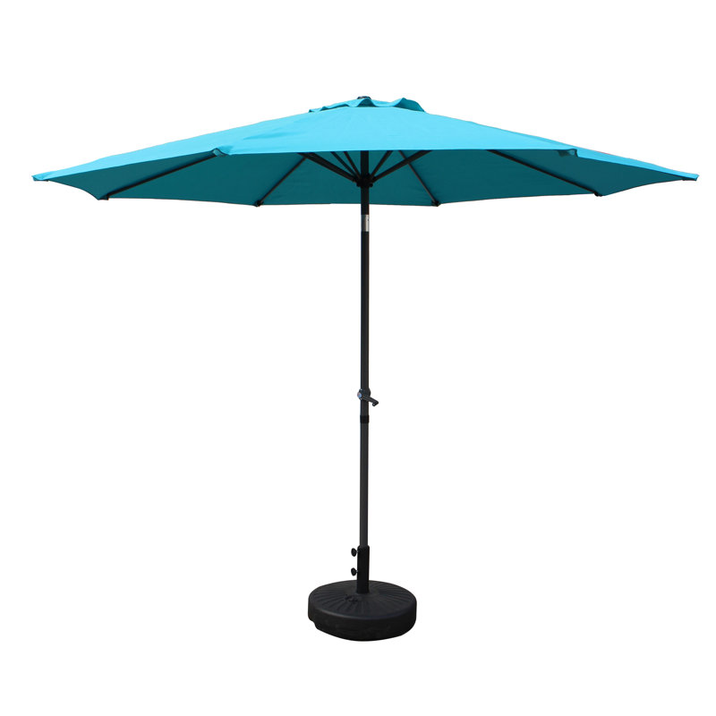 Parasol de marché 9 pi Patson, Bleu turquoise, H 94 po x l 118 po x P 118 po