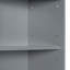 Grande armoire de rangement grise avec 3 tiroirs et tablettes réglables pour la salle de bain-81994881