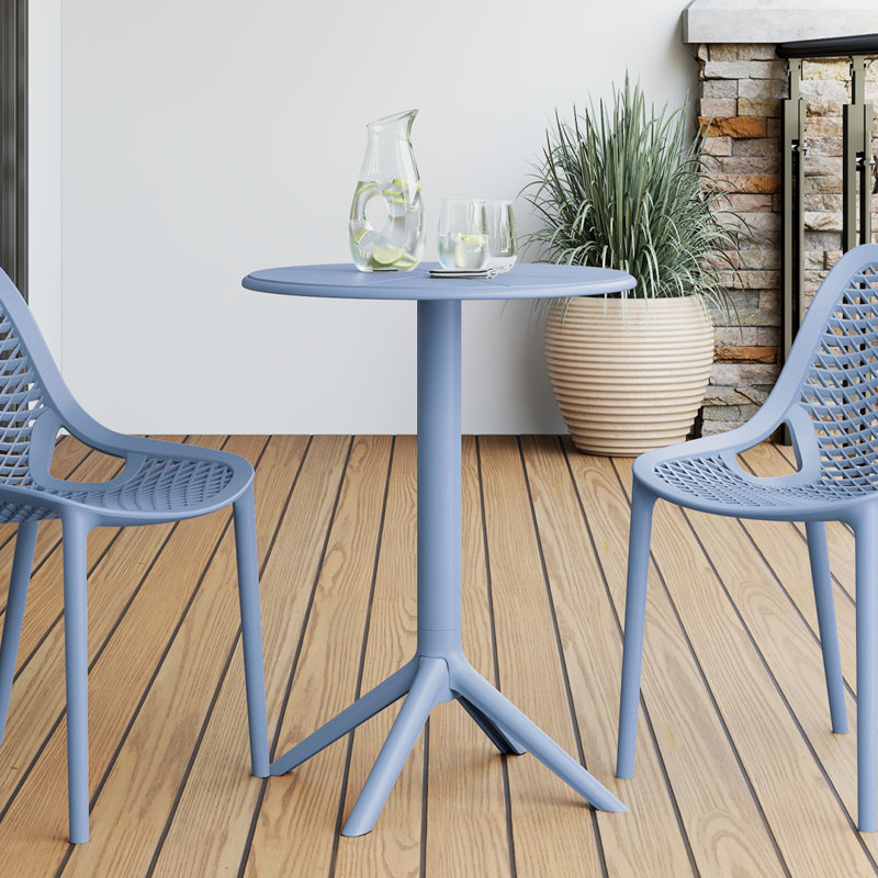 Table de salle à manger d'extérieur, Bleu