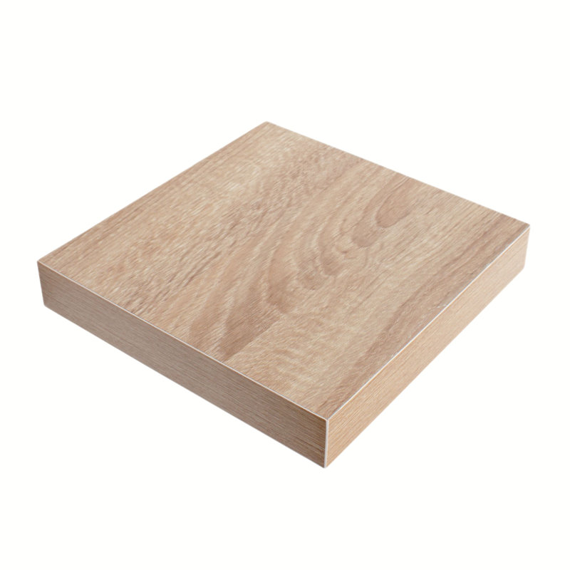 Floating Shelf Wall Shelf Kit, Foiled Finish, 4cm H x 24cm W x 24cm D, Oak