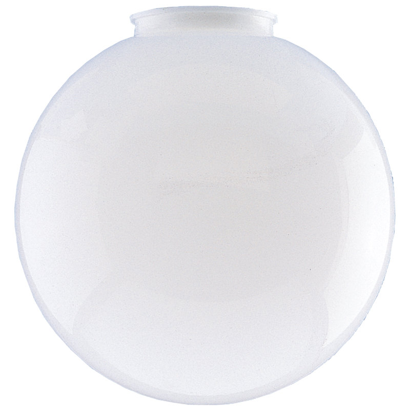 Abat-jour sphérique en verre 6 po blanc