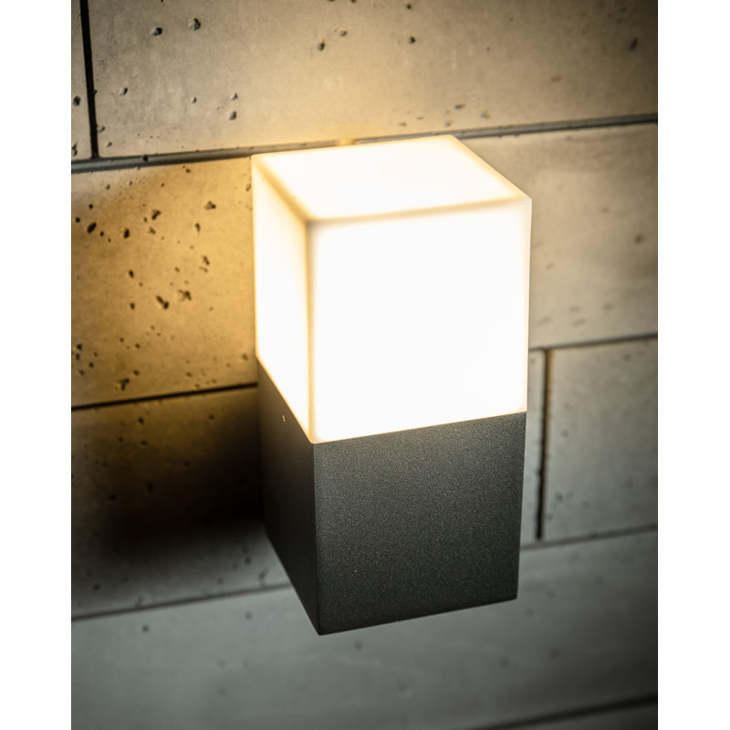 Dark Grey 16cm H Outdoor Bulkhead Light