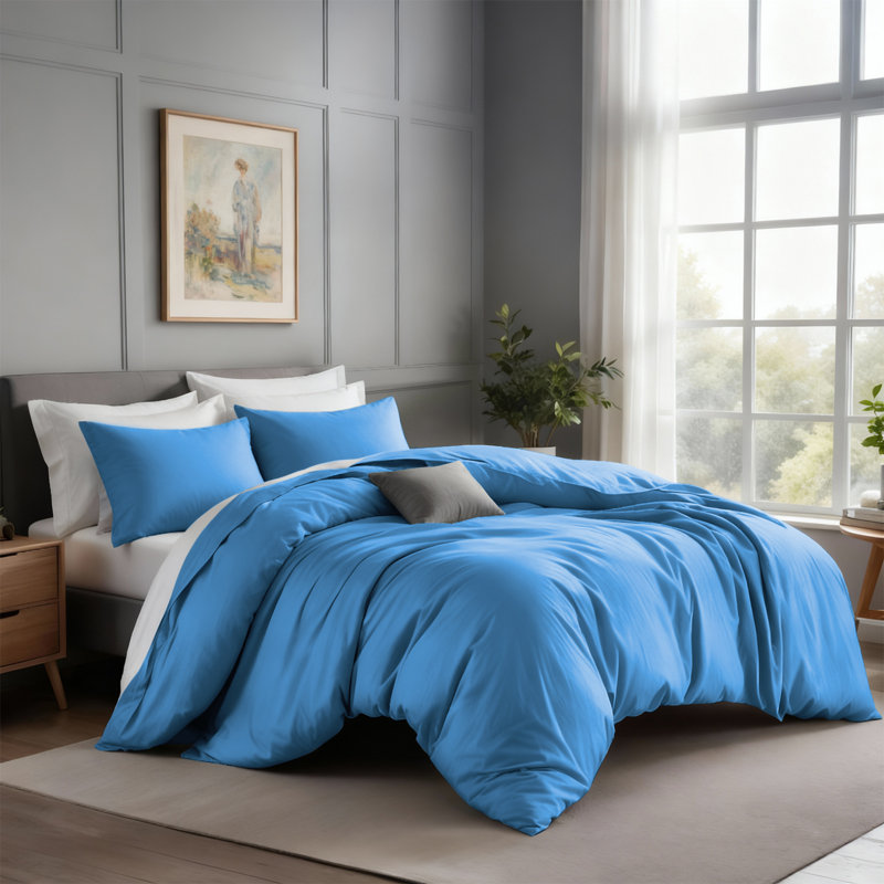 Luxury Grey Microfiber Duvet Cover Set – Hotel-Quality, Ultra-Soft, Durable, Lightweight Bedding With Matching Pillowcases