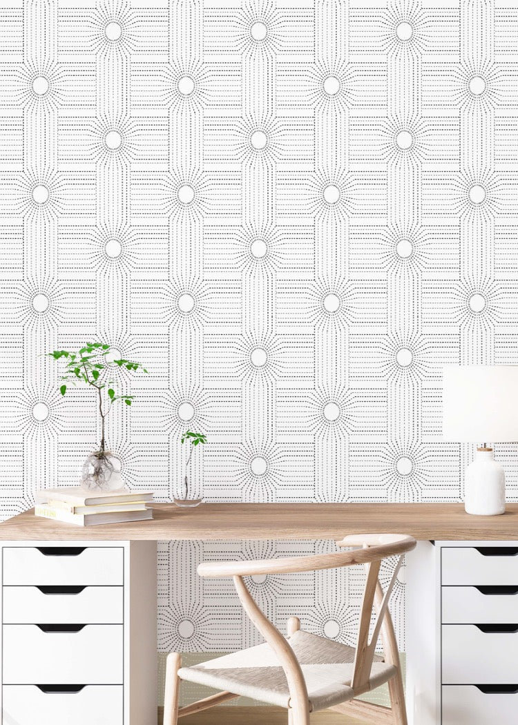 CoEd Self-Adhesive Wallpaper Tile, Quartz White, Non-pasted, Paper