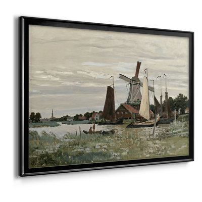 Moulin à vent à Zaandam - Claude Monet - Toile tendue avec châssis, 1871