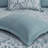 Luxurious Jacquard Bedding Sets, Polyester Comforter Aqua Silver, Elegant Year-round Home Decor