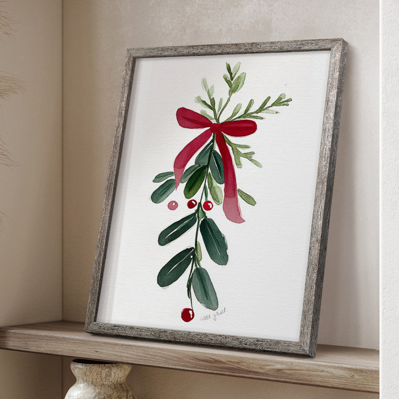 «Christmas Holiday Art X», reproduction encadrée - bois massif, H 21 po x l 17 po