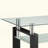 Moriah Black 1-Shelf Rectangular Glass Top Coffee Table