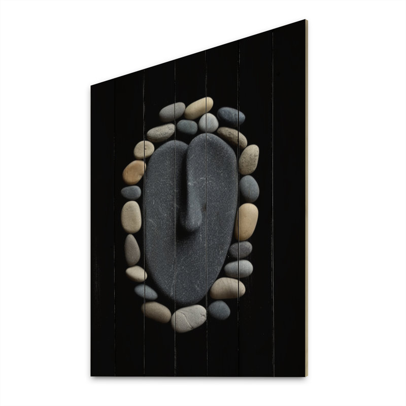 Masque tribal africain Jawaun III sur bois, H 32 po x l 24 po x P 0,78 po