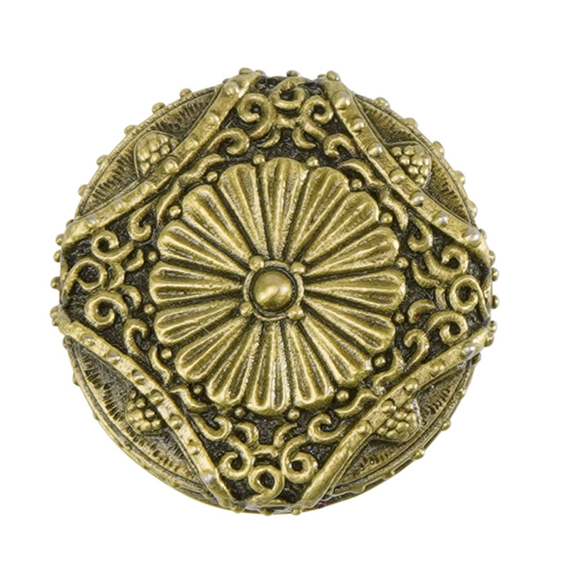 BRISTOL MINI KNOB; BURNISHED, Brass