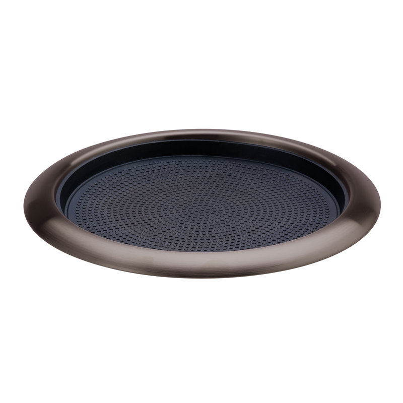 Plateau de service amovible en acier inoxydable de 11 po, gris