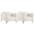 Rae Genuine Leather Upholstered Armchair(Set of 2)