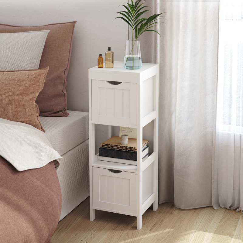 Oxfordshire Free-Standing Linen Cabinet, White, 35" H x 12" W x 12" D