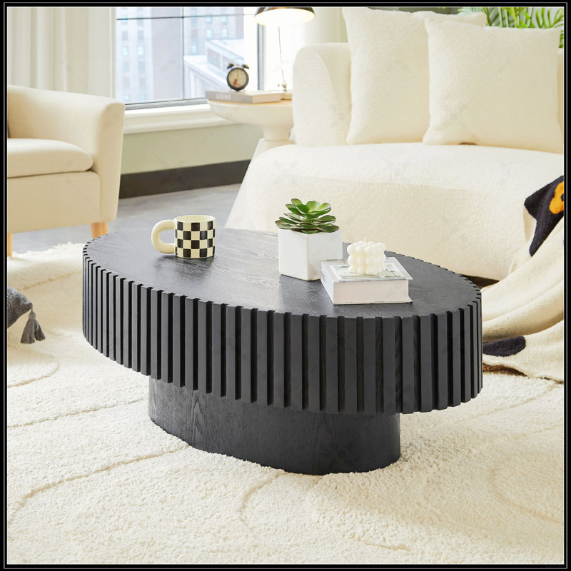 Table basse moderne Modern Handcraft, Noir mat